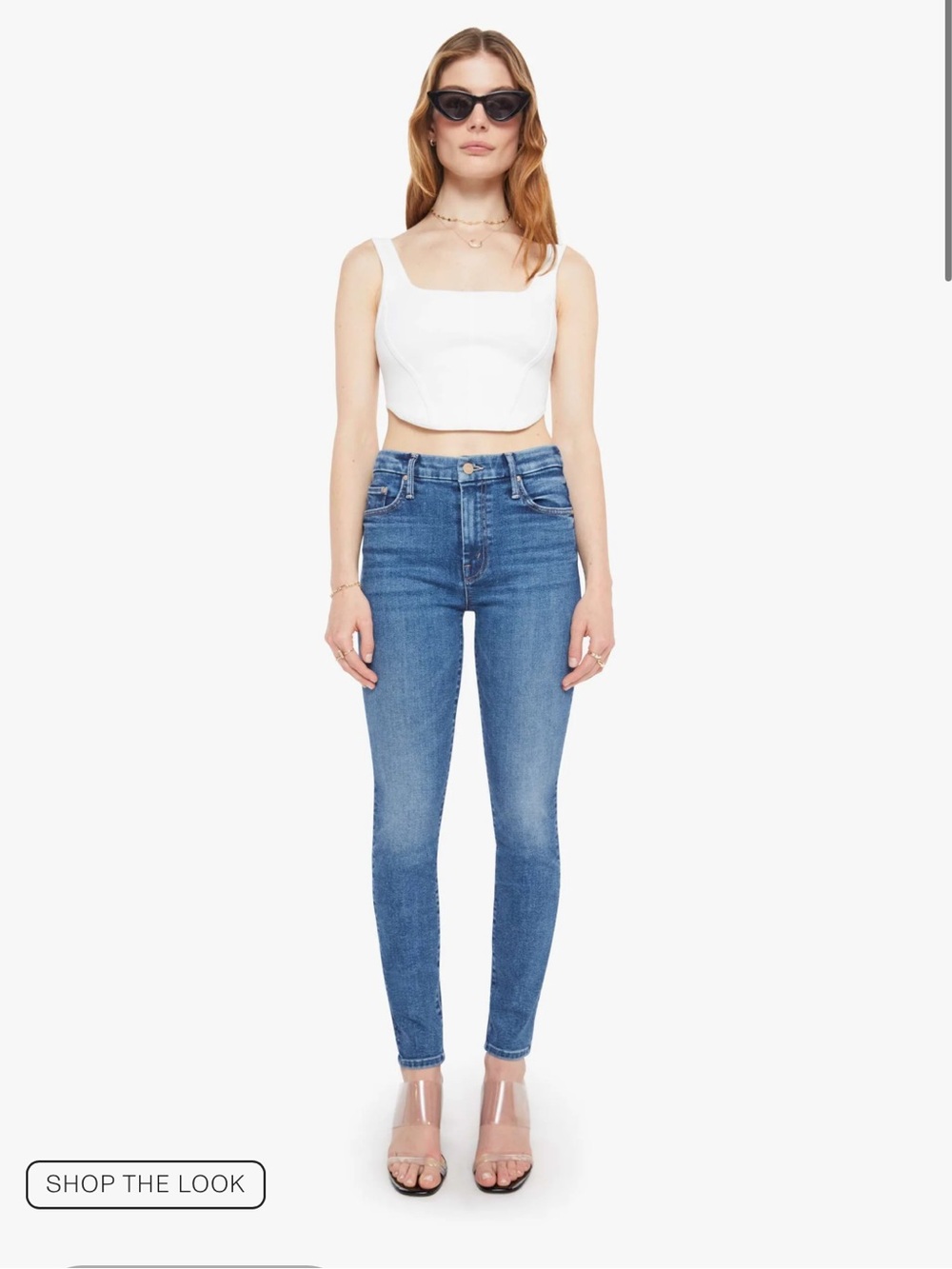 MOTHER Denim High Waisted Looker Skinny Jeans - Wash: Strangers With Candy